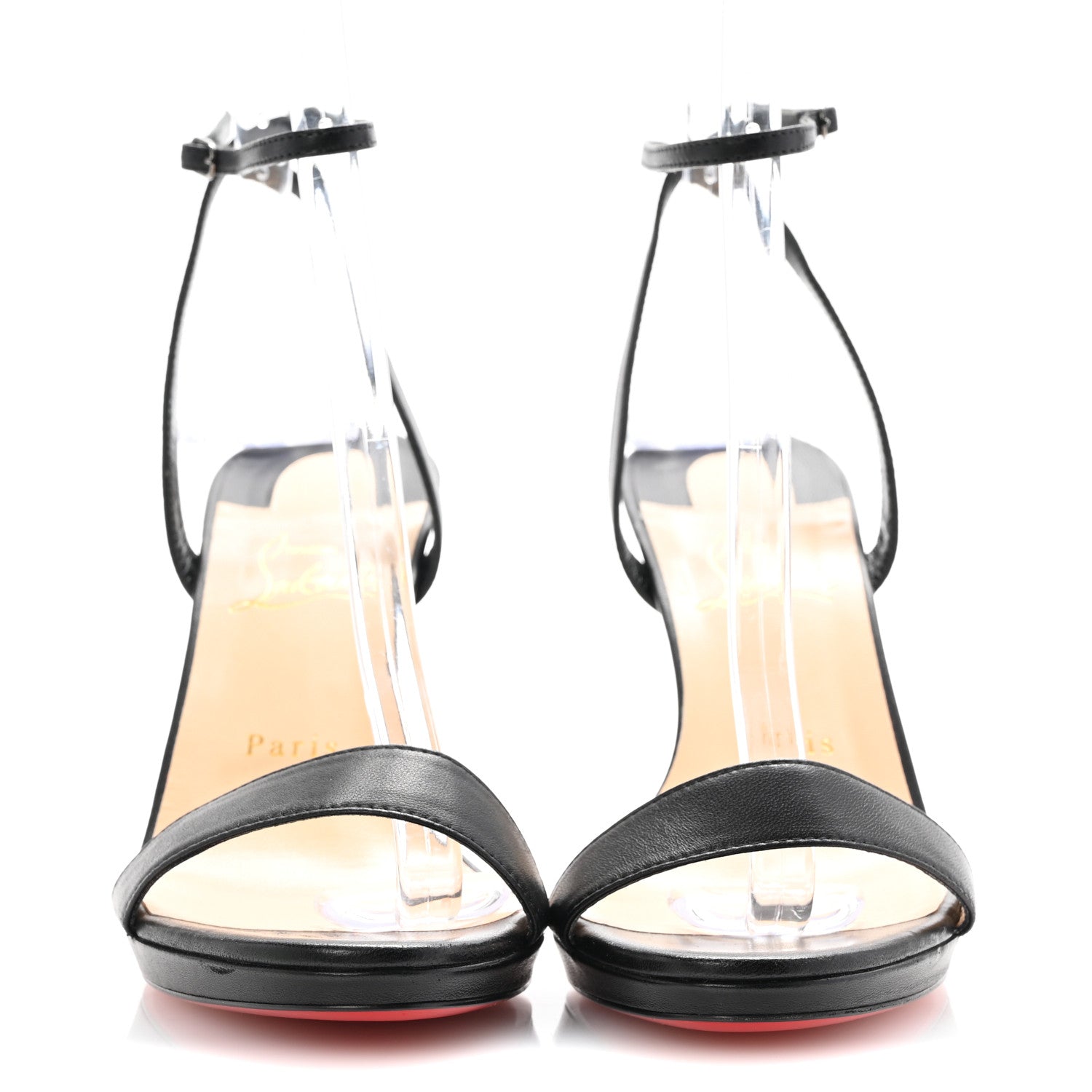 Christian Louboutin Nappa Loubigirl 100 Sandals 39.5 Black 3 of 9