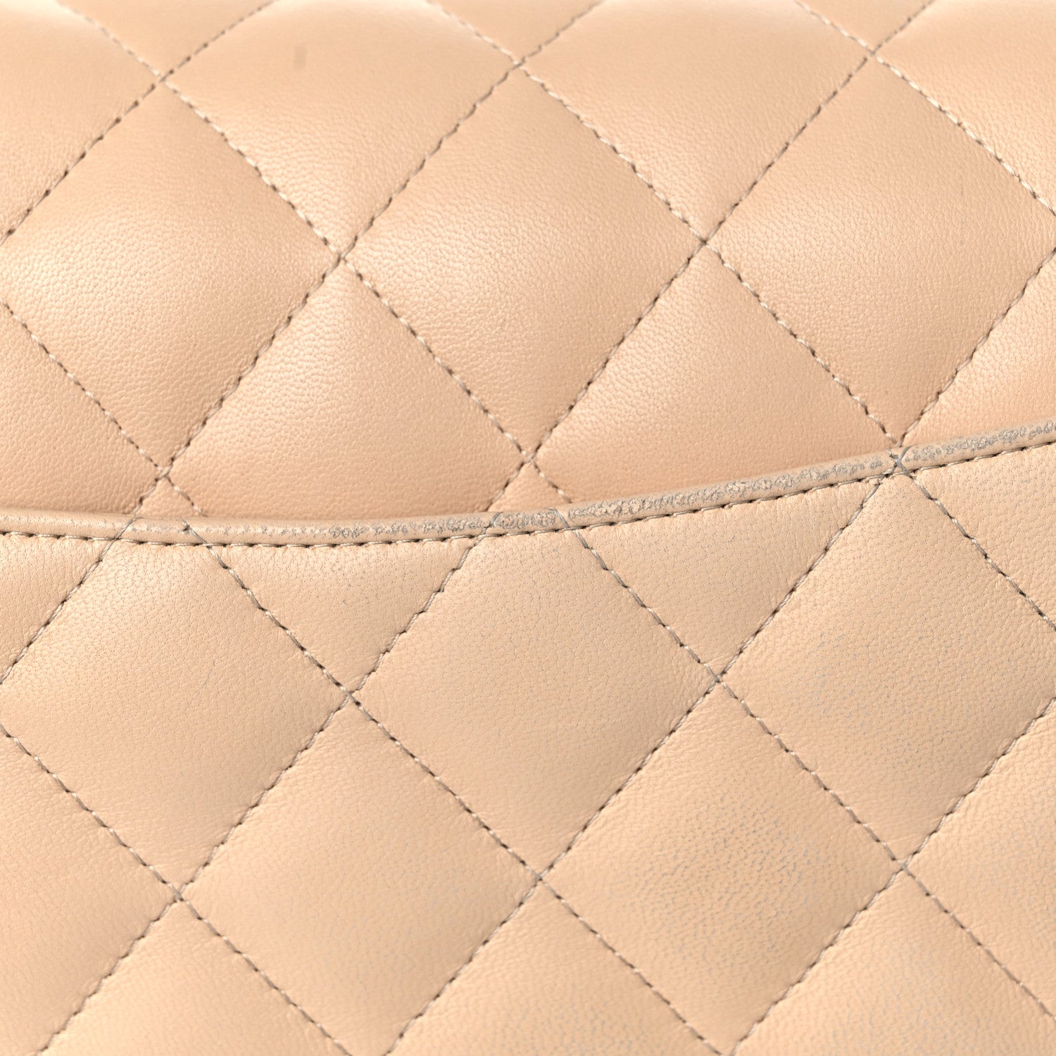 Chanel Lambskin Quilted Jumbo Double Flap Beige 16 of 21