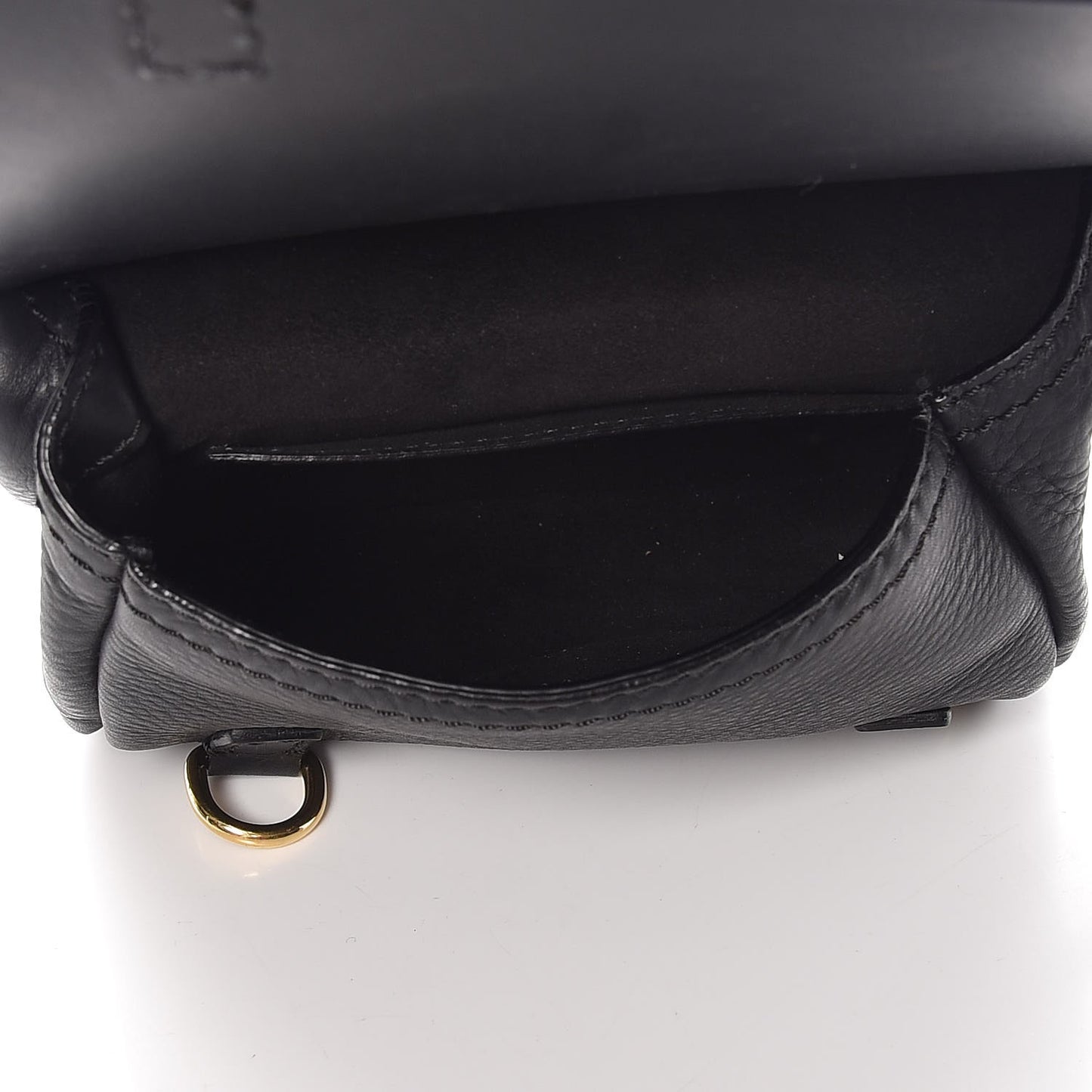 Calfskin Baby Bridle Saddle Bag Black