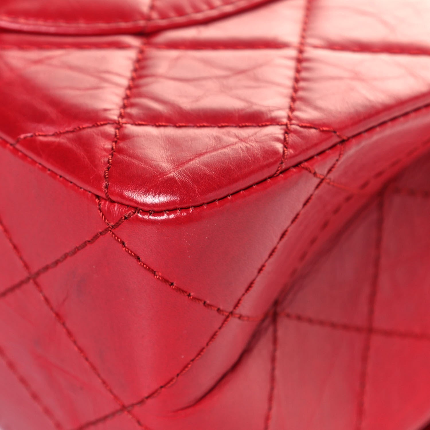 Chanel Aged Calfskin Quilted 2.55 Reissue 227 Flap Red 11 of 19