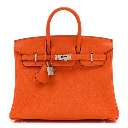 Hermes Togo Birkin 25  Orange Minium 1 of 11