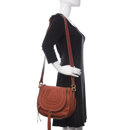Chloe Calfskin Medium Marcie Round Zip Crossbody Bag Maple Leaf 2 of 17