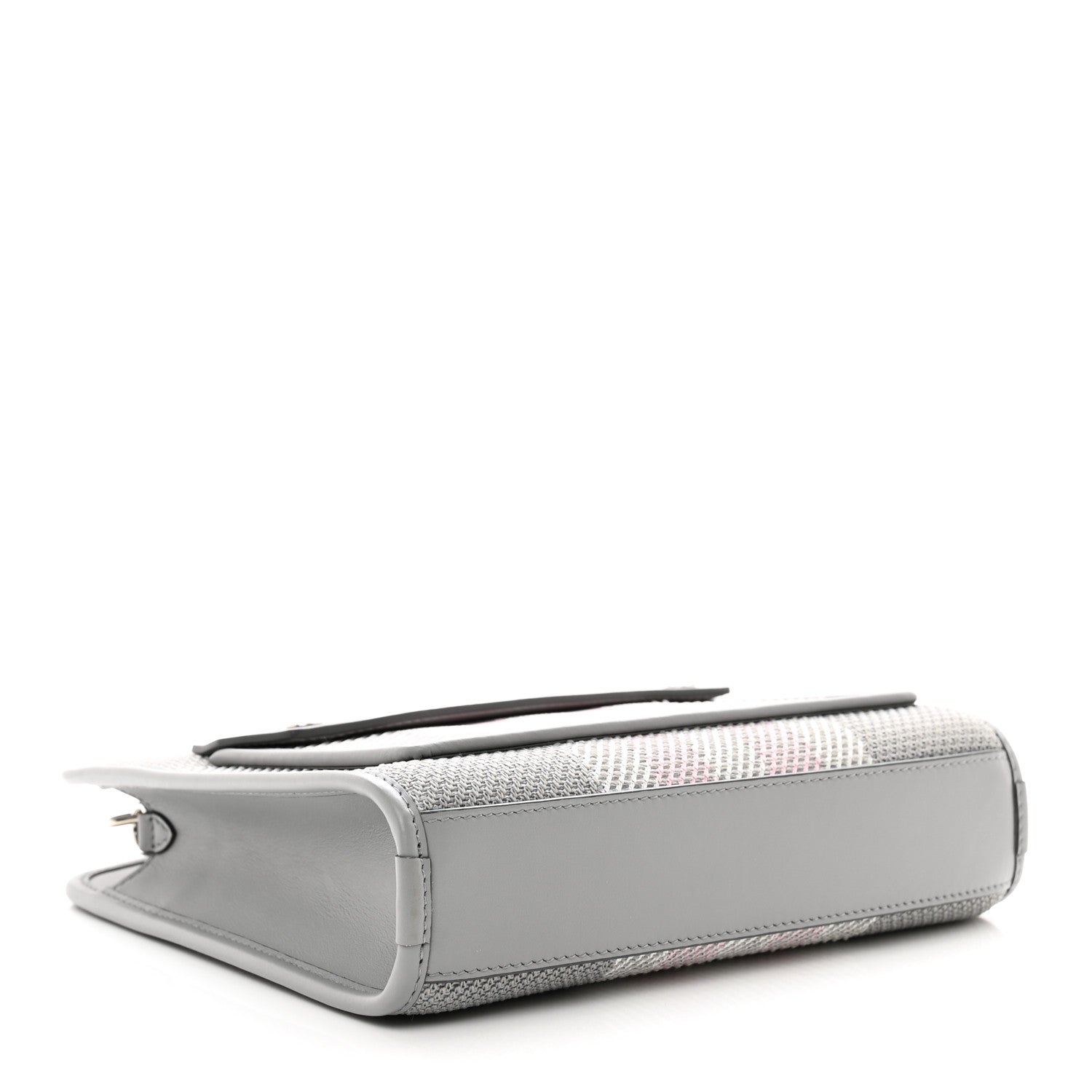 Burberry Calfskin Check Mini Pocket Bag Grey 4 of 9