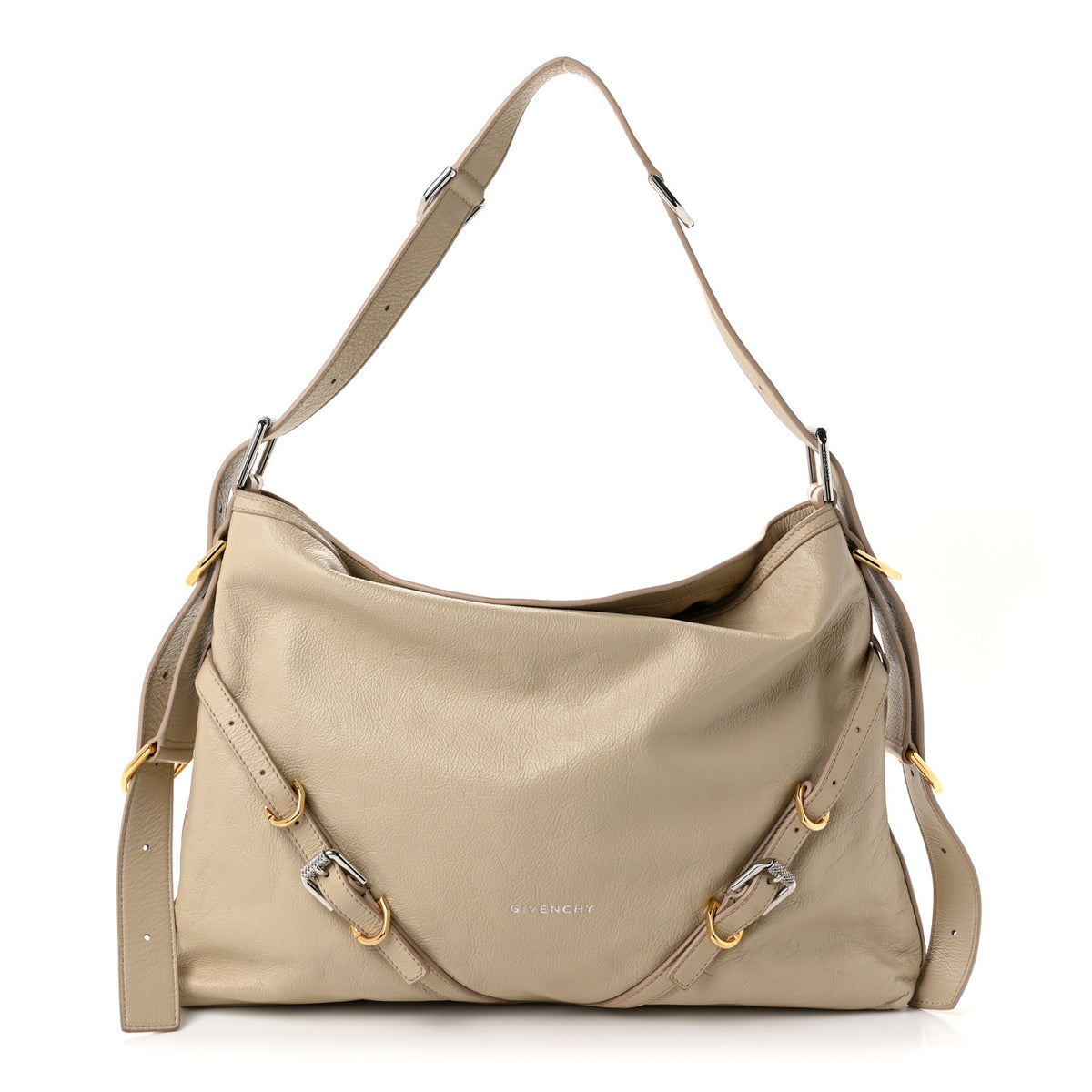 Calfskin Medium Voyou Bag Natural Beige