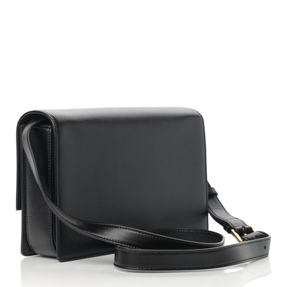 Saint Laurent Smooth Calfskin Suede Medium Bellechasse Black Dark Green 3 of 11