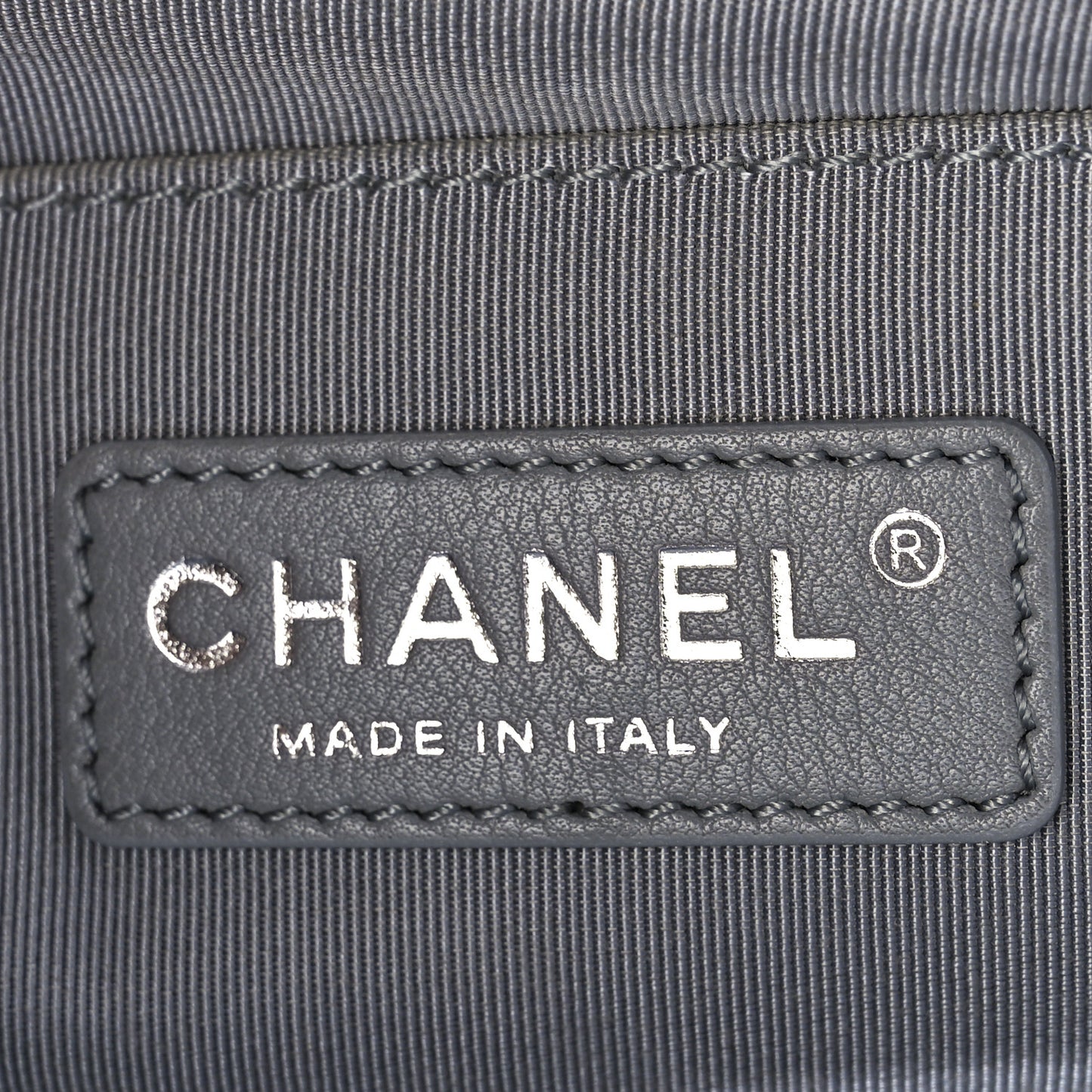 Metallic Perforated Lambskin Quilted Medium Boy Flap Argent