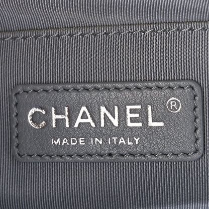 Chanel Metallic Perforated Lambskin Quilted Medium Boy Flap Argent 6 of 11