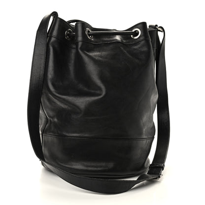Saint Laurent Calfskin Medium Rider Bucket Bag Black 3 of 9