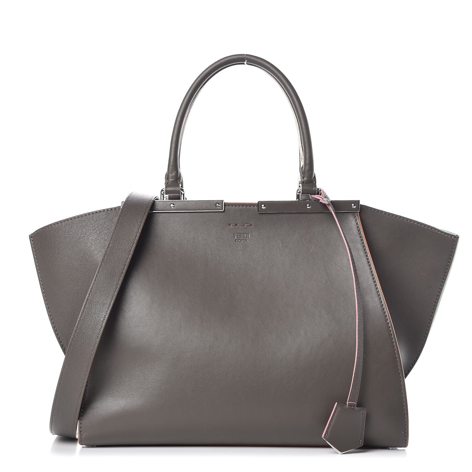 Fendi Vitello Dolce Century Petite 3Jours Tote Carbone 1 of 16