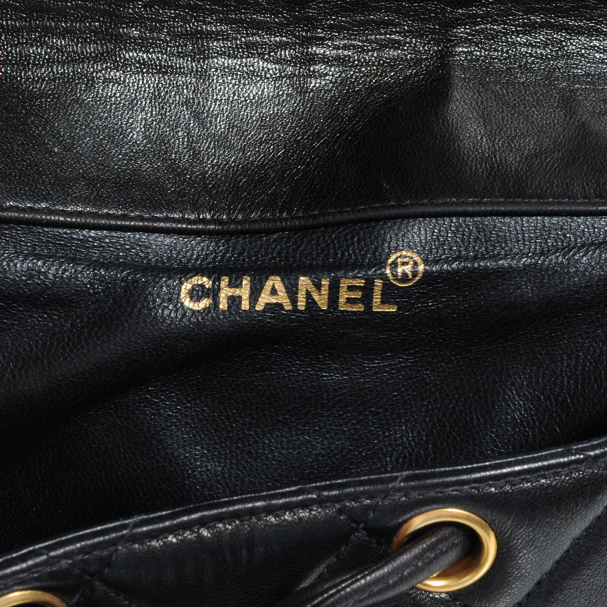 Chanel Lambskin Quilted Backpack Black 6 of 9