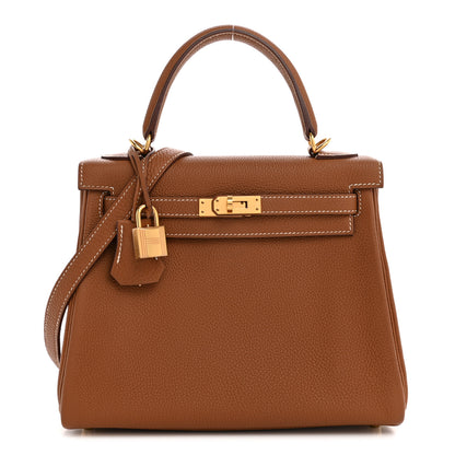Hermes Togo Kelly Retourne 25 Gold 1 of 16