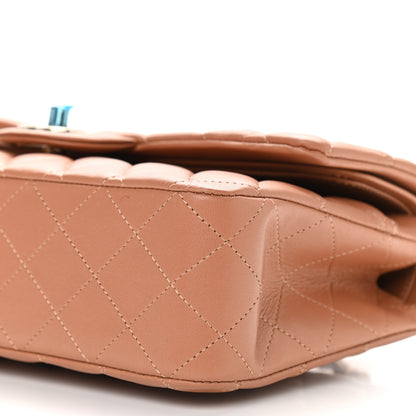 Chanel Lambskin Quilted Medium Double Flap Brown 6 of 8