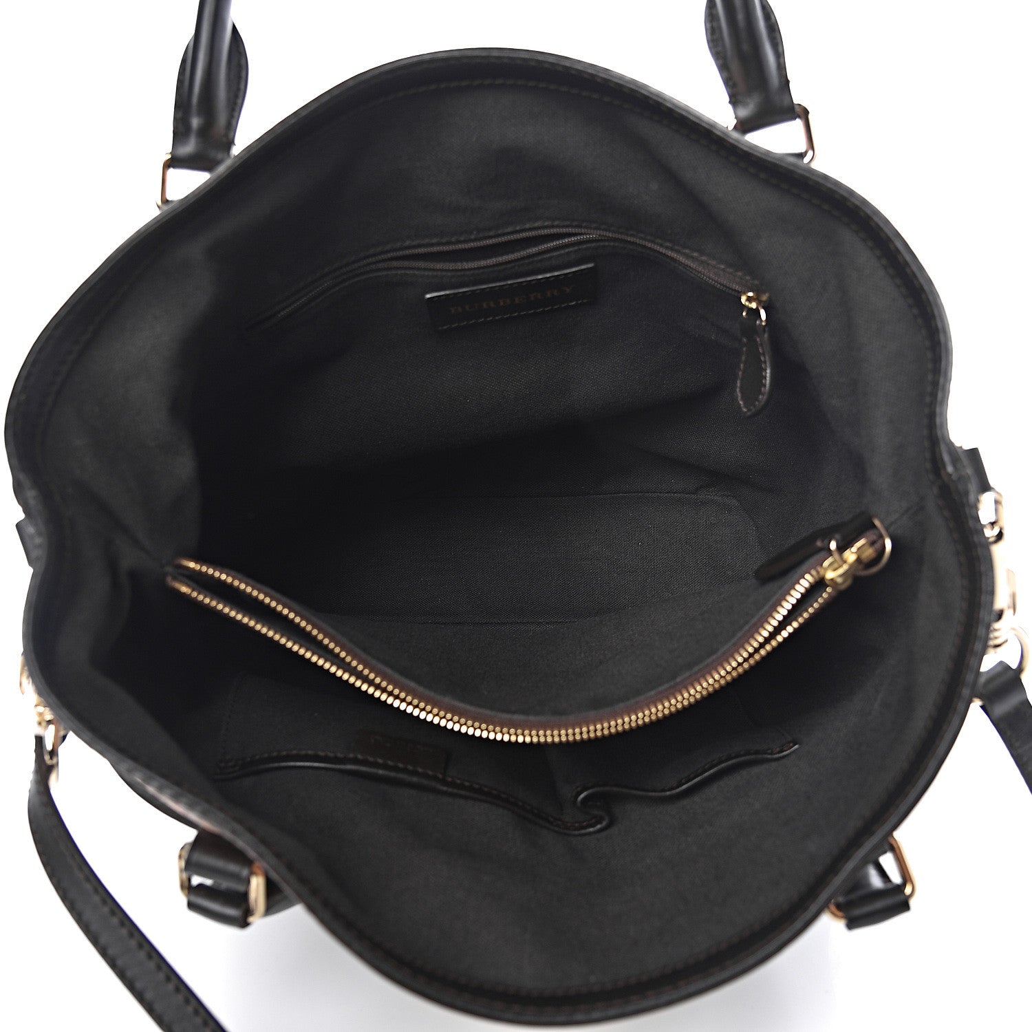 Burberry Haymarket Check Degrade Medium Liberton Portrait Tote Chocolate 6 of 14