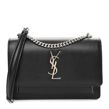 Saint Laurent Calfskin Monogram Sunset Chain Wallet Black 1 of 11