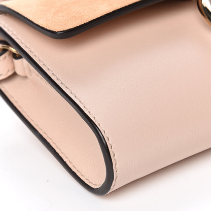 Chloe Suede Calfskin Mini Faye Shoulder Bag Cement Pink 7 of 9