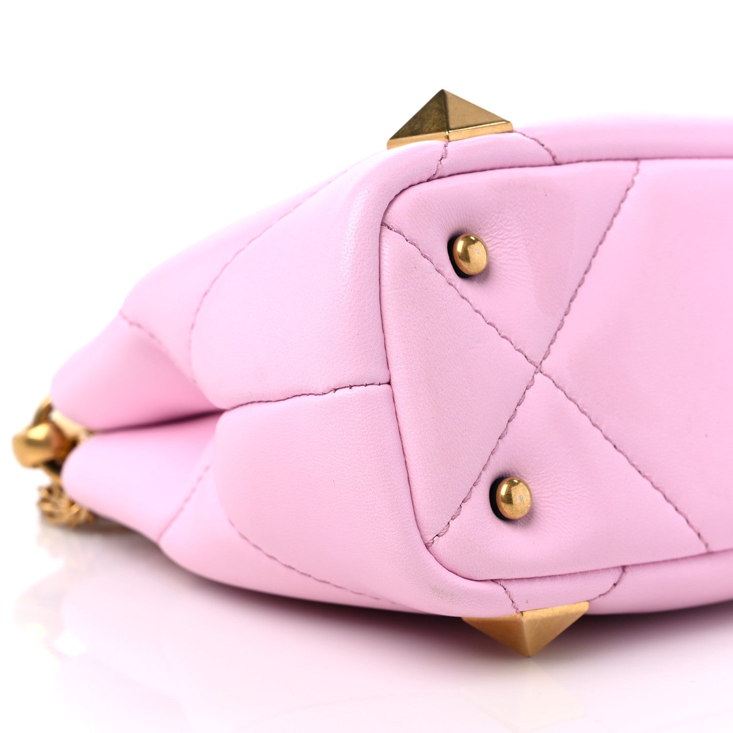 Valentino Garavani Nappa Mini Roman Stud The Handle Bag Pink Borealis 7 of 12