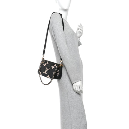 Louis Vuitton Empreinte Monogram Giant Multi Pochette Accessories Black Beige 2 of 11