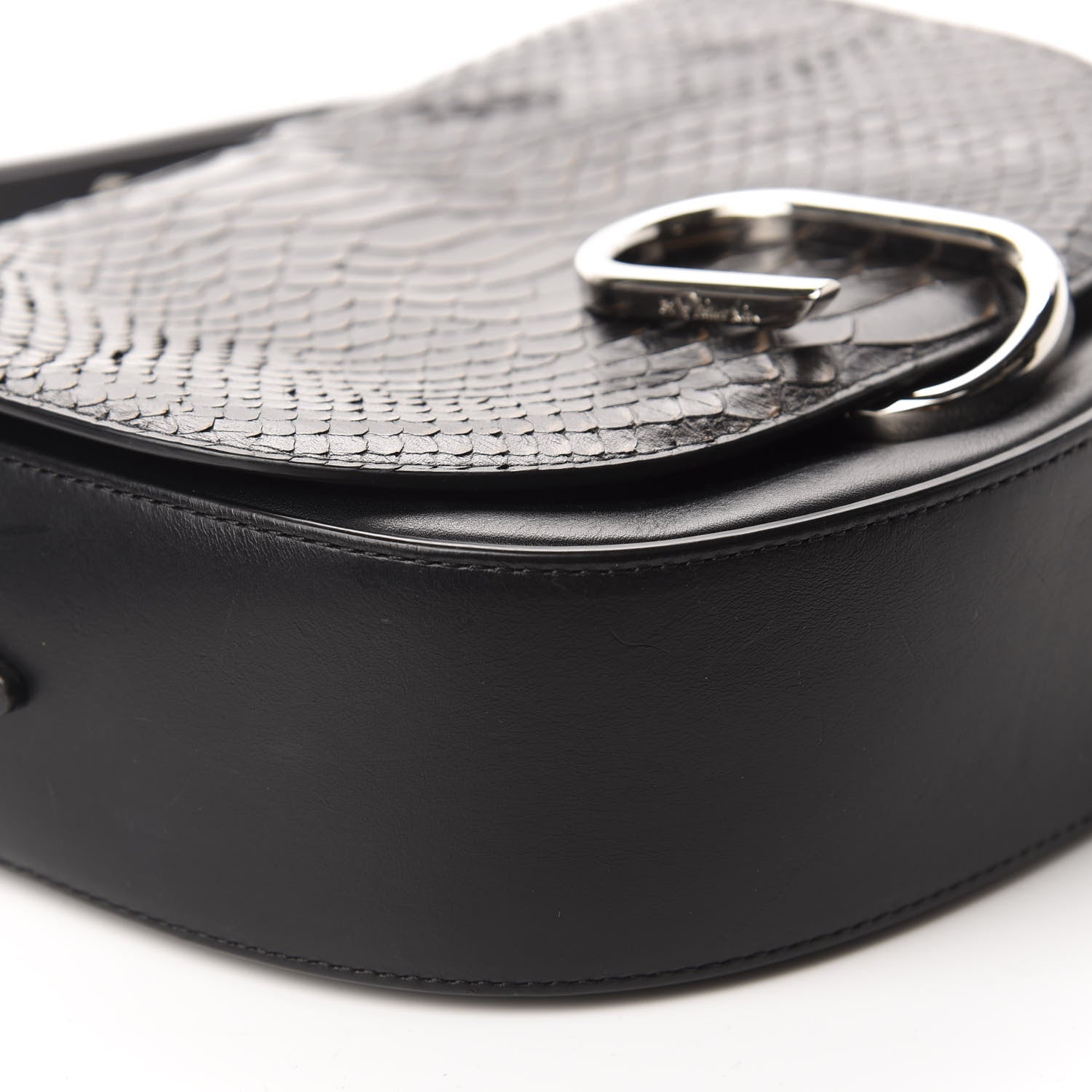 3.1 Phillip Lim 3.1 Snake-Cut Calfskin Alix Saddle Crossbody Bag Black 6 of 11