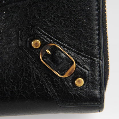 Balenciaga Agneau Classic Hardware Money Wallet Black 10 of 10