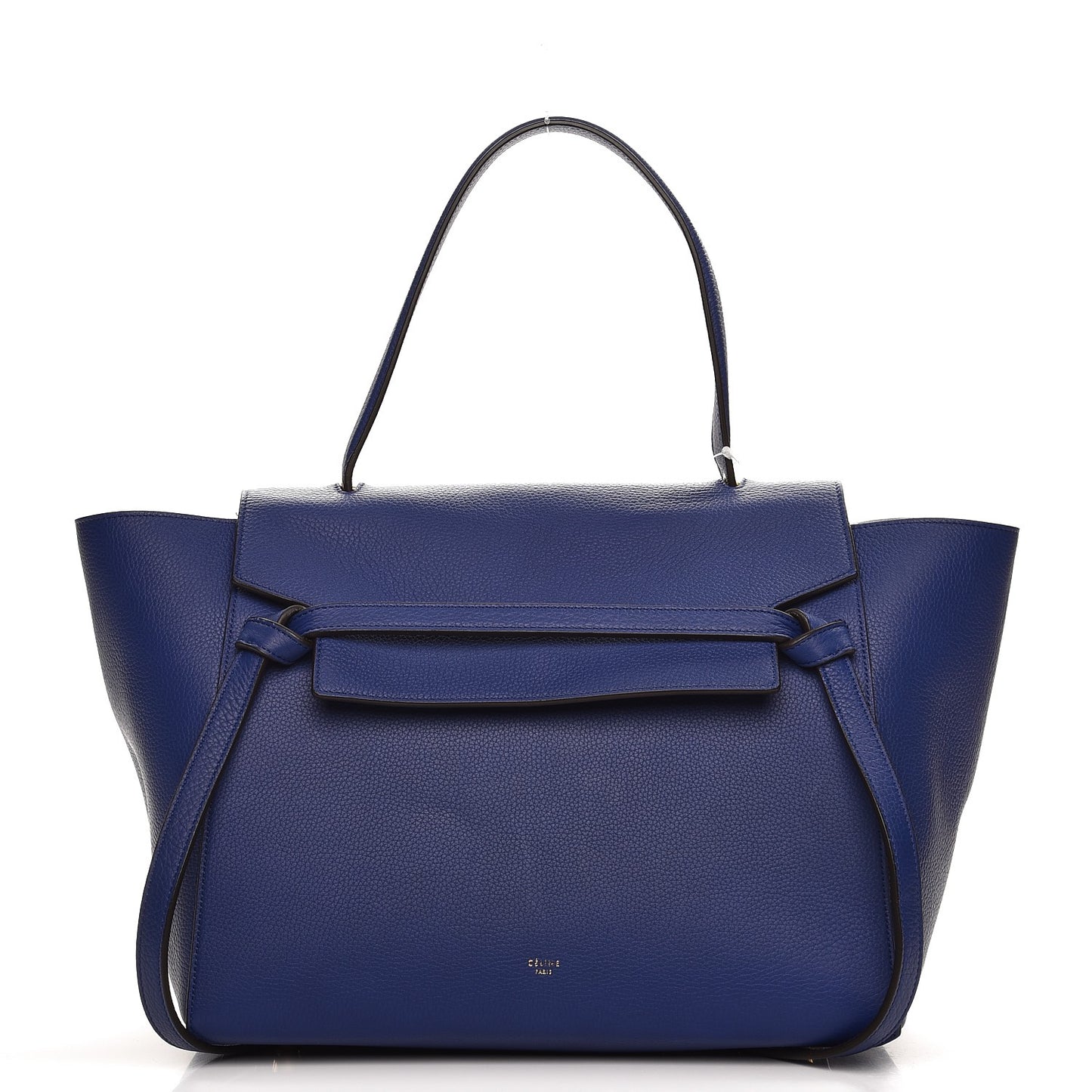 Drummed Calfskin Small Belt Bag Indigo