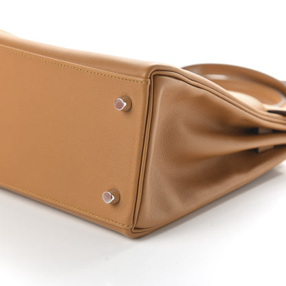 Hermes Evercolor Verso Kelly Retourne 28 Caramel Rose D'Ete 7 of 11