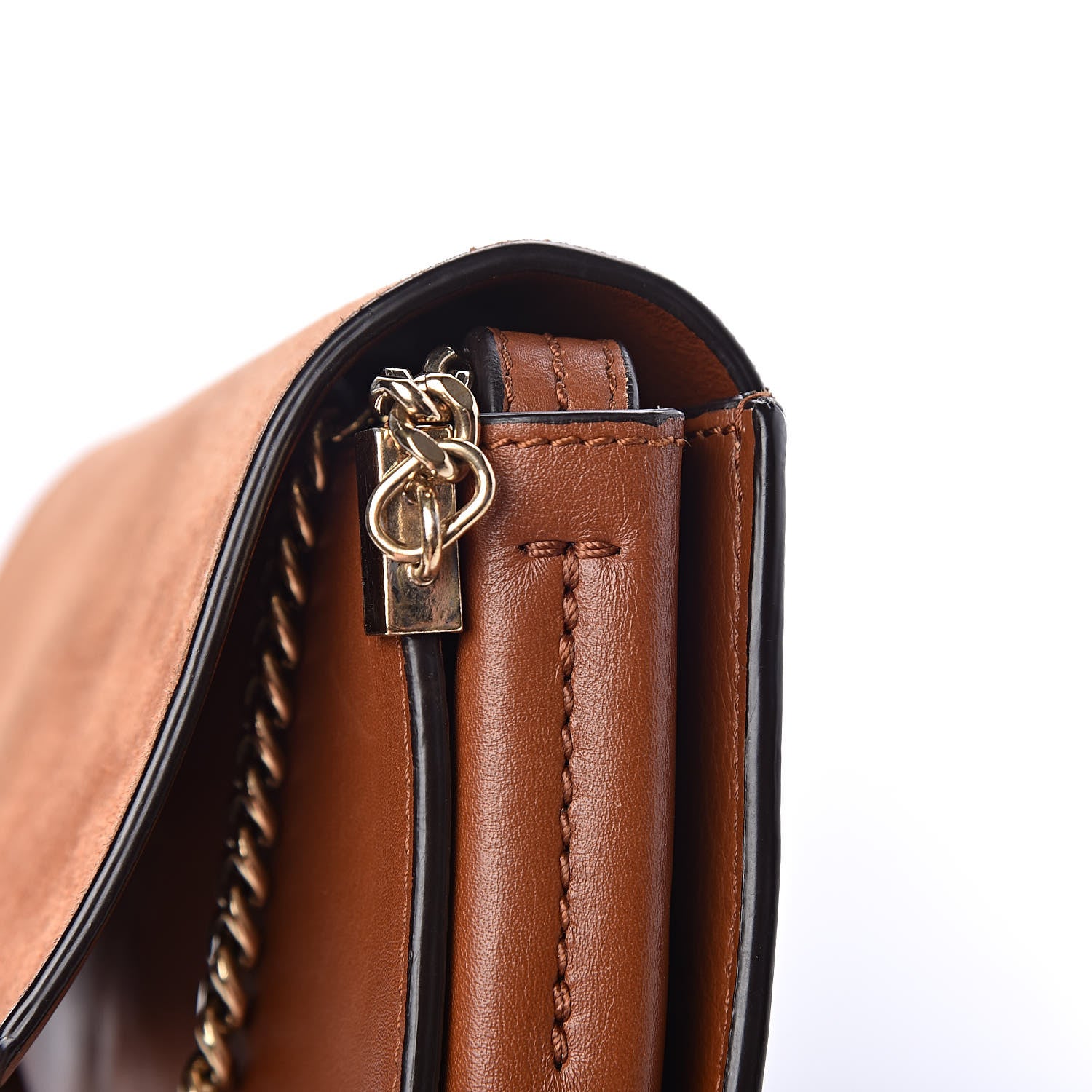 Chloe Suede Calfskin Small Faye Shoulder Bag Tobacco 11 of 15
