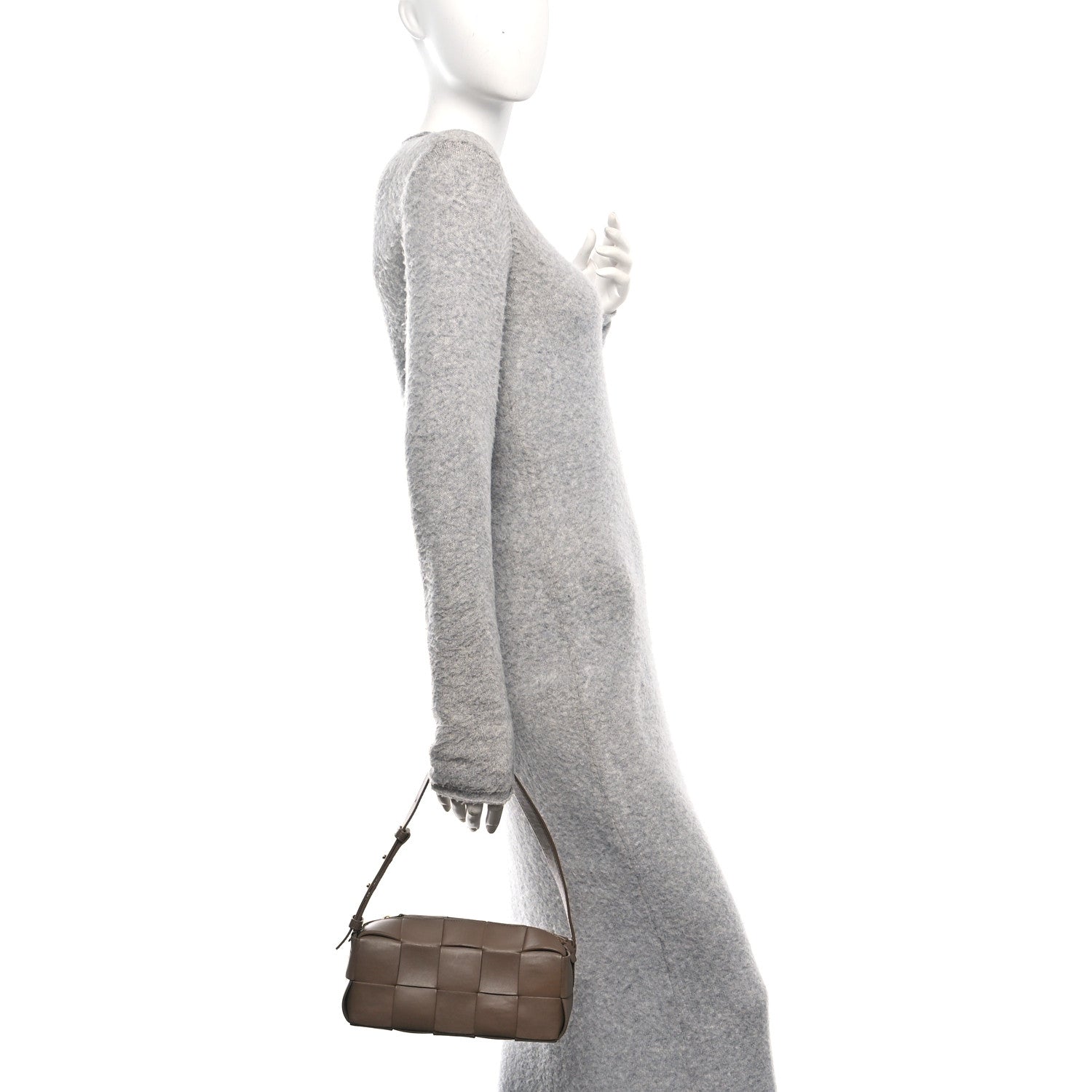 Bottega Veneta Lambskin Maxi Intrecciato Small Brick Cassette Bag Light Brown 2 of 10