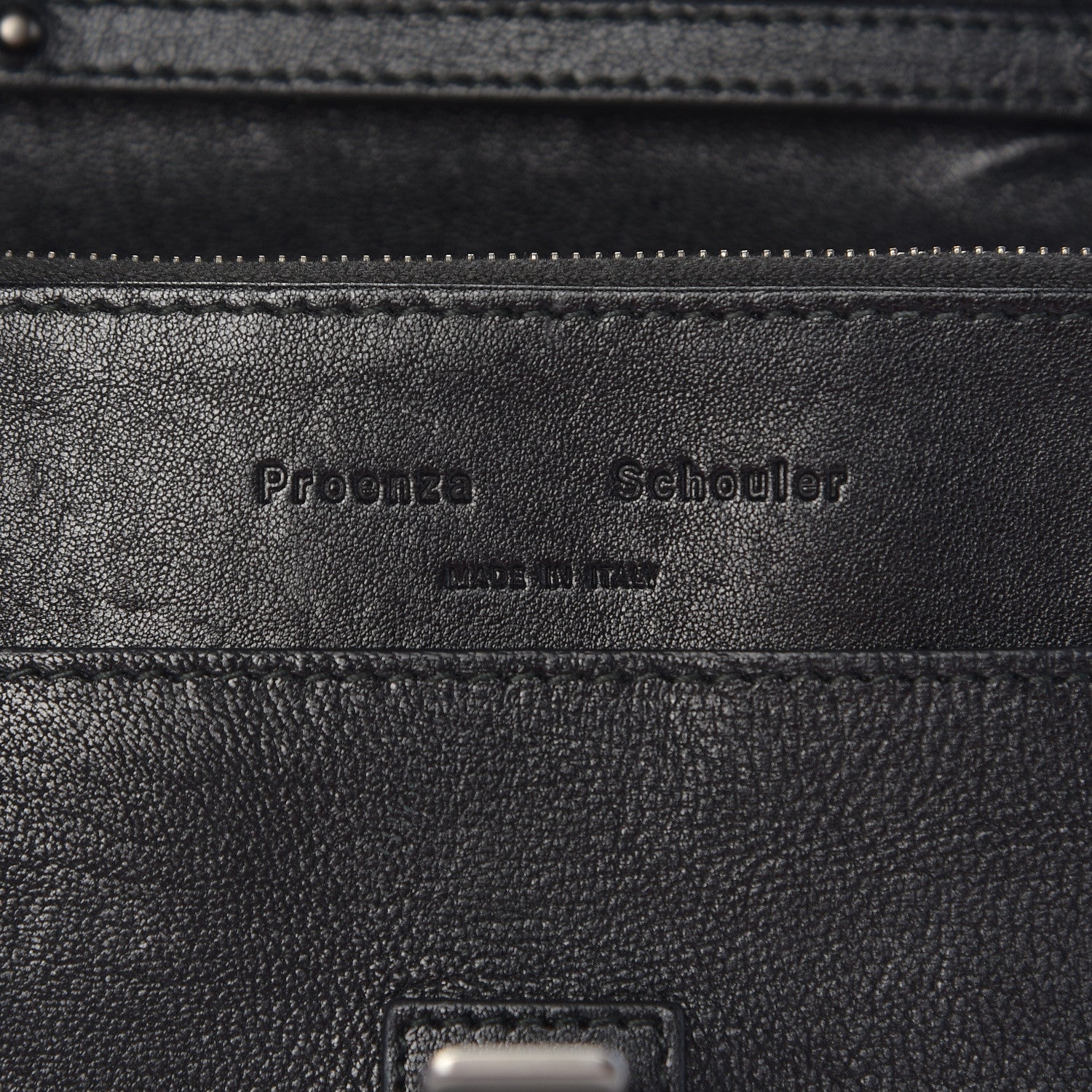 Proenza Schouler Lambskin PS1 Large Chain Wallet Black 6 of 11