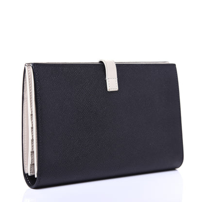 Celine Grained Calfskin Large Multifunction Strap Wallet Black Chalk 3 of 11