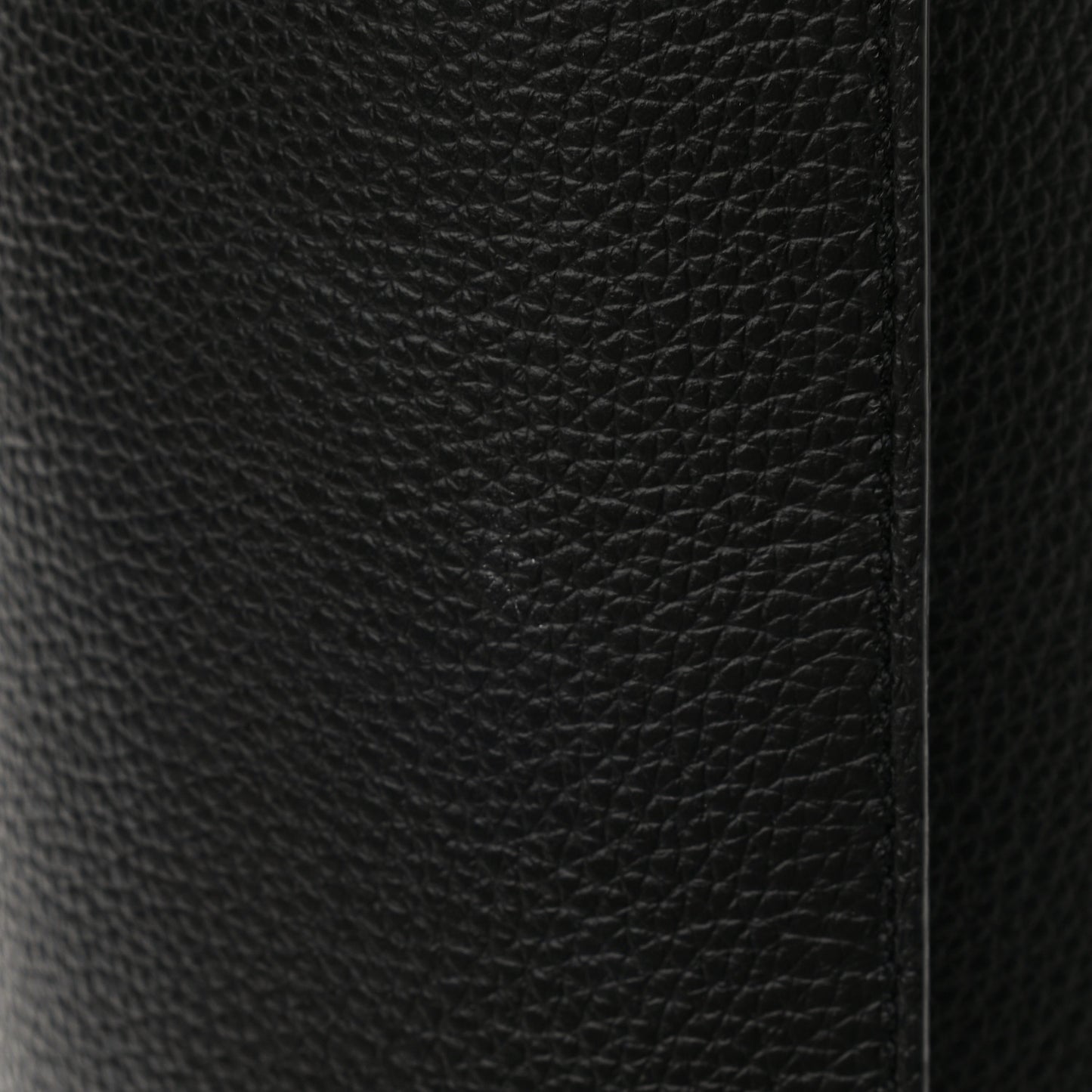 Grained Calfskin Saddle Tote Black