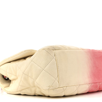 Chanel Caviar Quilted Ombre Jumbo Single Flap White Rose Pink 9 of 14