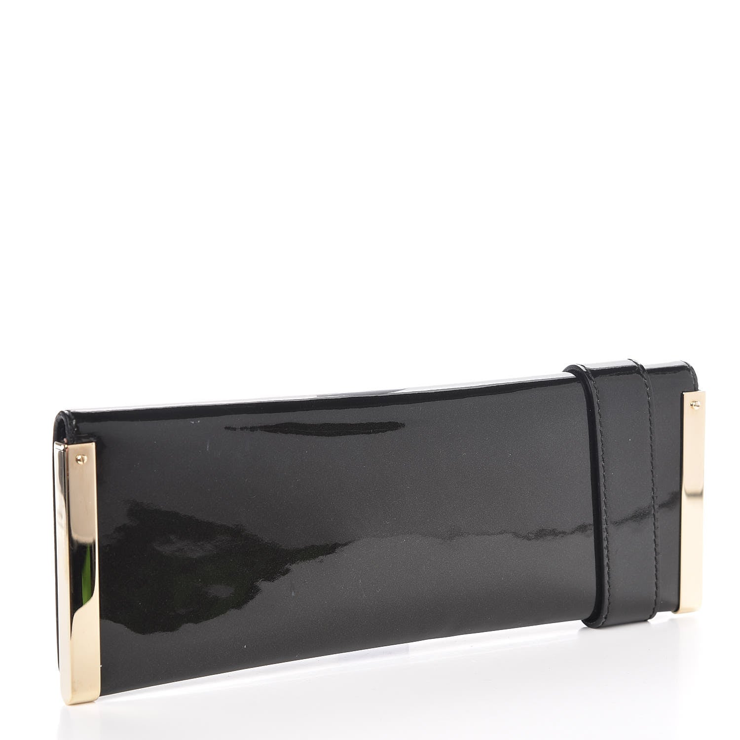 Gucci Patent Glitter Clutch Black 3 of 9