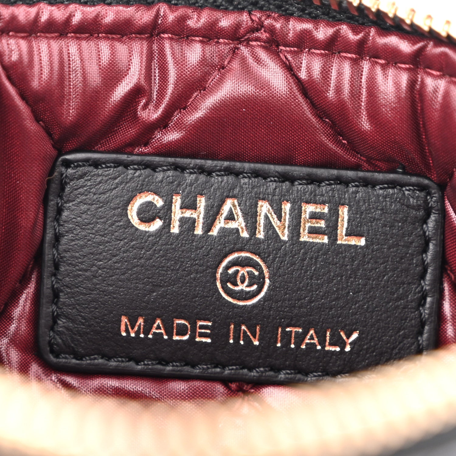 Chanel Aged Calfskin Quilted Small Lucky Charms Cosmetic Case Black 6 of 10
