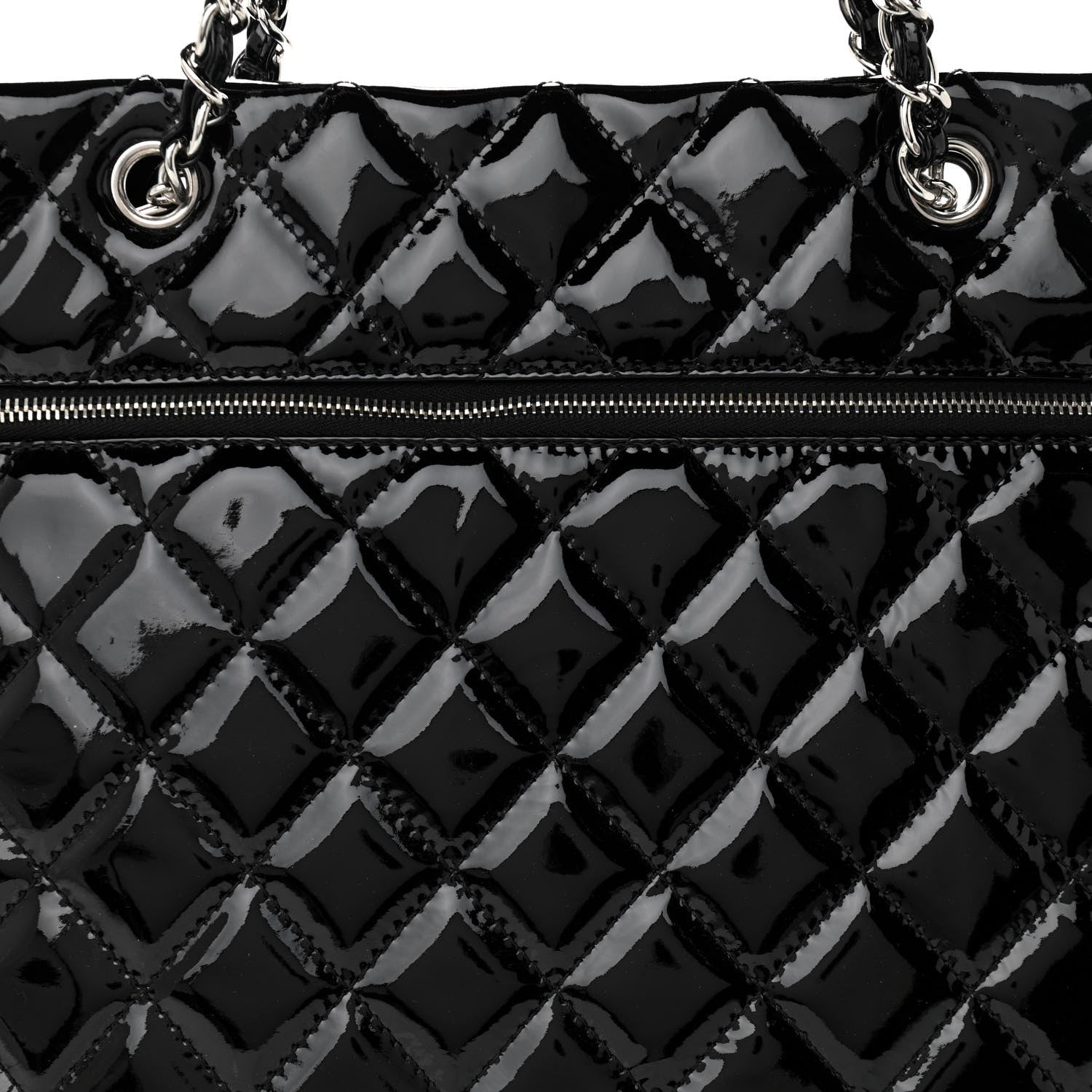Chanel Patent Quilted Large Chic and Glitter Tote Black 8 of 10
