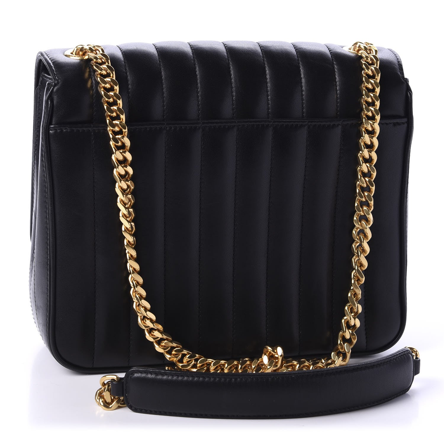 Saint Laurent Lambskin Matelasse Monogram Large Vicky Chain Bag Black 2 of 13
