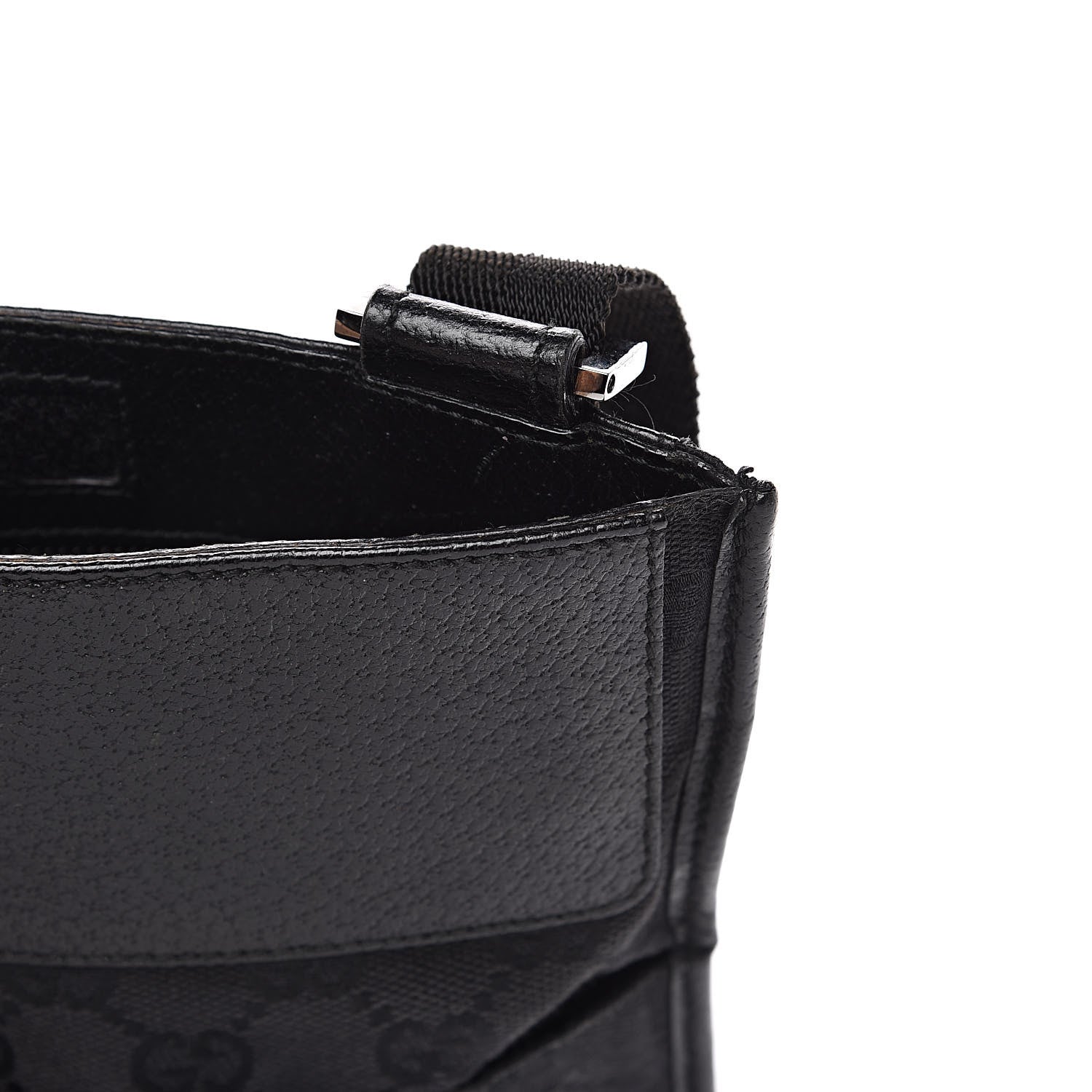 Gucci GG Monogram Messenger Crossbody Bag Black 11 of 12