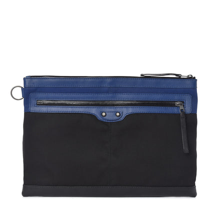 Balenciaga Nylon Calfskin Classic Hardware Large Clip Bleu Mineral 1 of 9