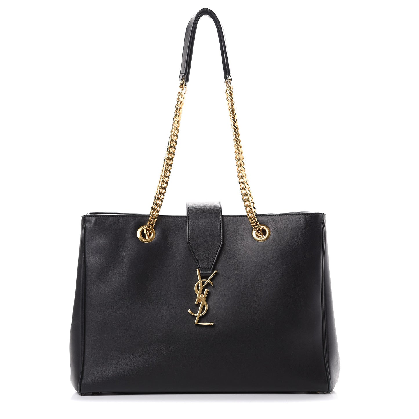 Soft Calfskin Monogram Cassandre Shopper Black