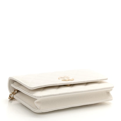 Chanel Caviar Quilted Wallet On Chain WOC White 4 of 11