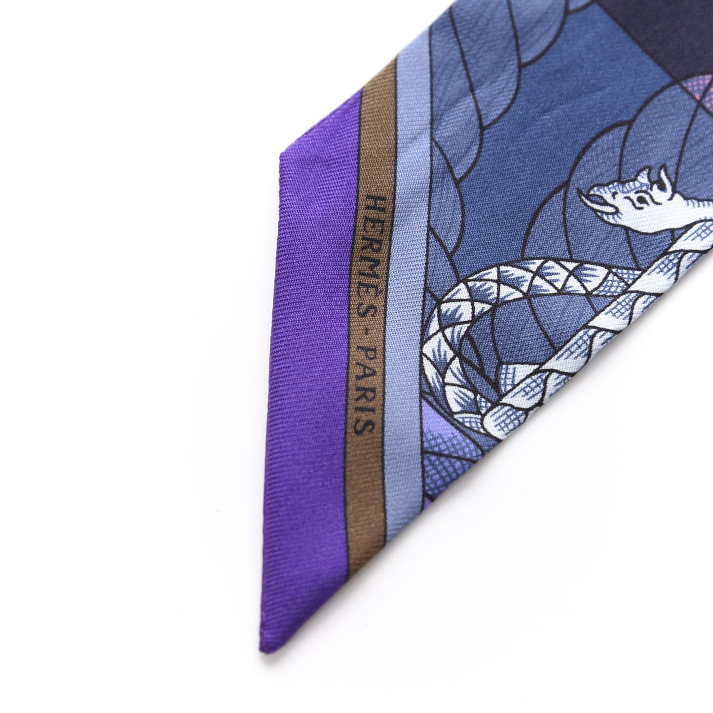 Silk Cavalleria D'Etriers Twilly Violet Bleu Rose