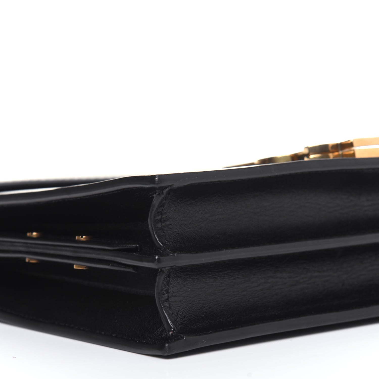 Saint Laurent Smooth Calfskin Monogram Cassandra Clasp Bag Black 11 of 15