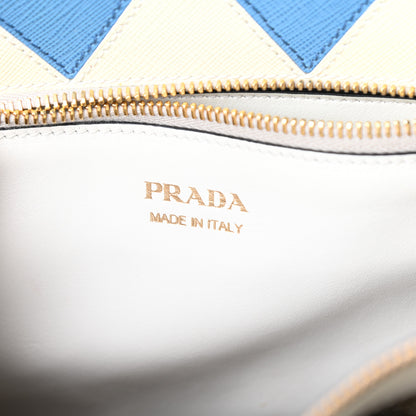 Prada Saffiano City Calfskin Greche Paradigme Bag White 6 of 8