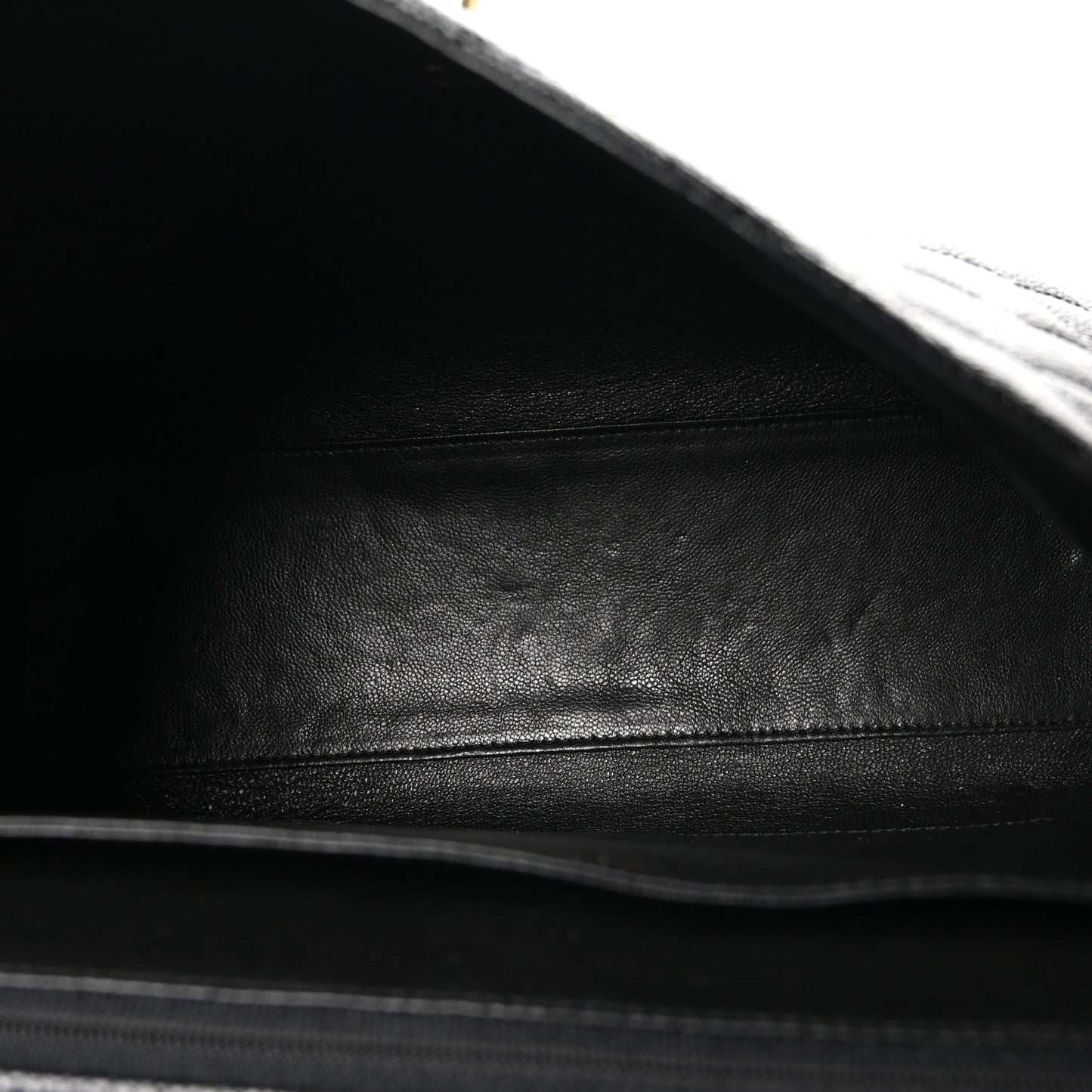 Caviar Quilted Jumbo Kelly Flap Black