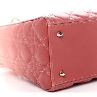 Christian Dior Lambskin Cannage Gradient Medium Lady Dior Pink 9 of 11