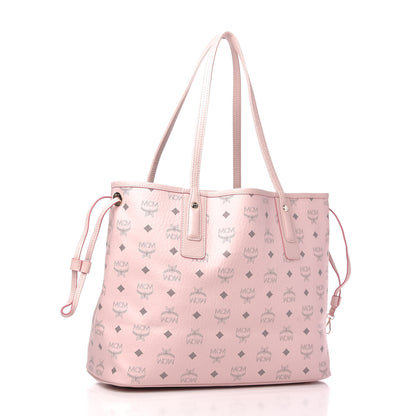 MCM Visetos Medium Liz Reversible Shopper Tote Powder Pink 4 of 10