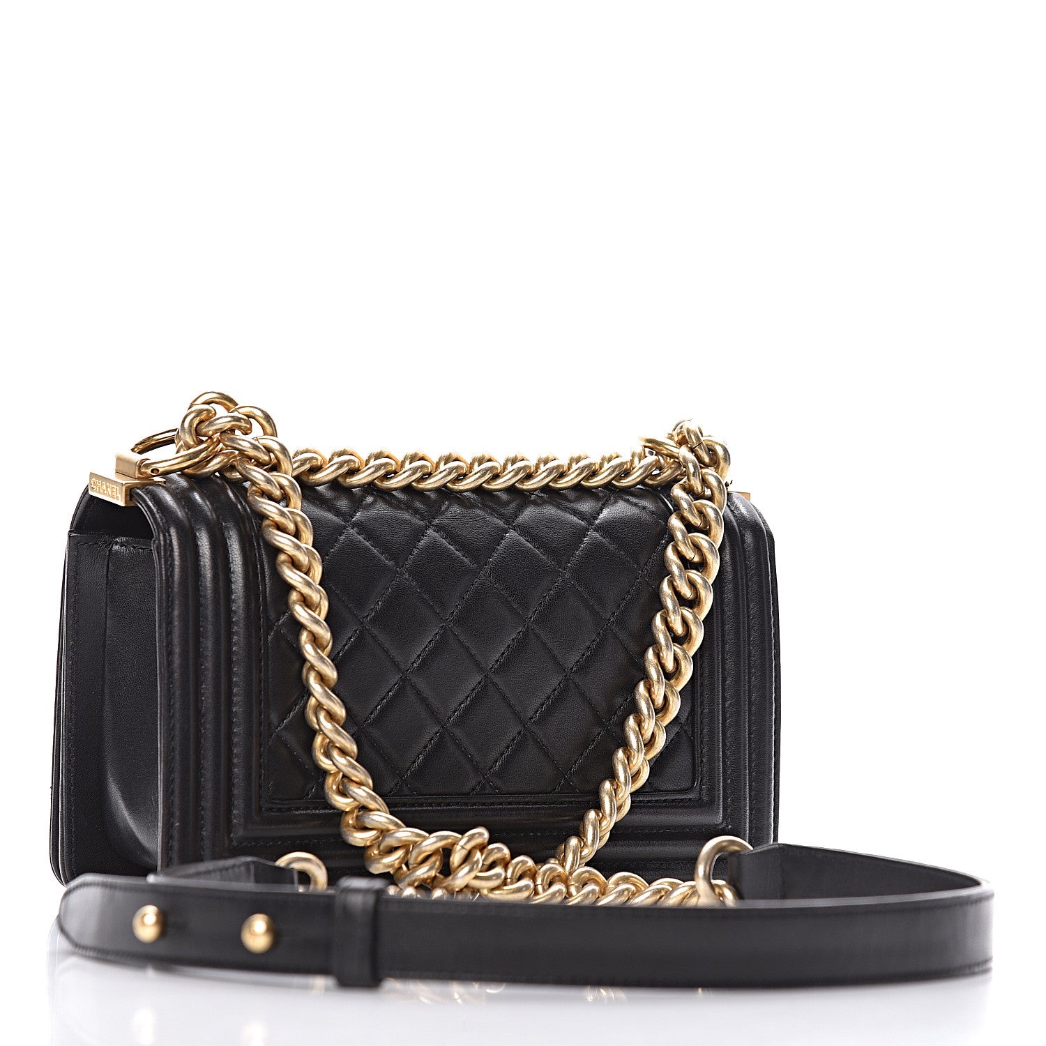 Chanel Lambskin Quilted Small Boy Flap Black 3 of 16