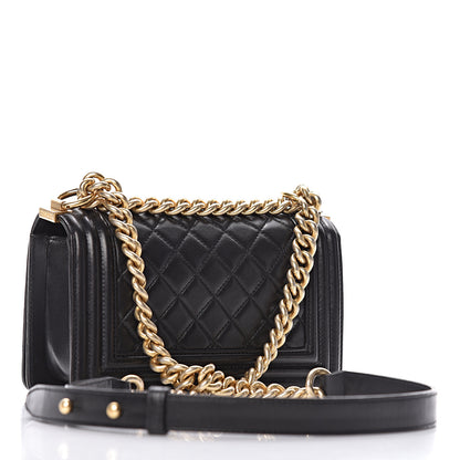 Chanel Lambskin Quilted Small Boy Flap Black 3 of 16