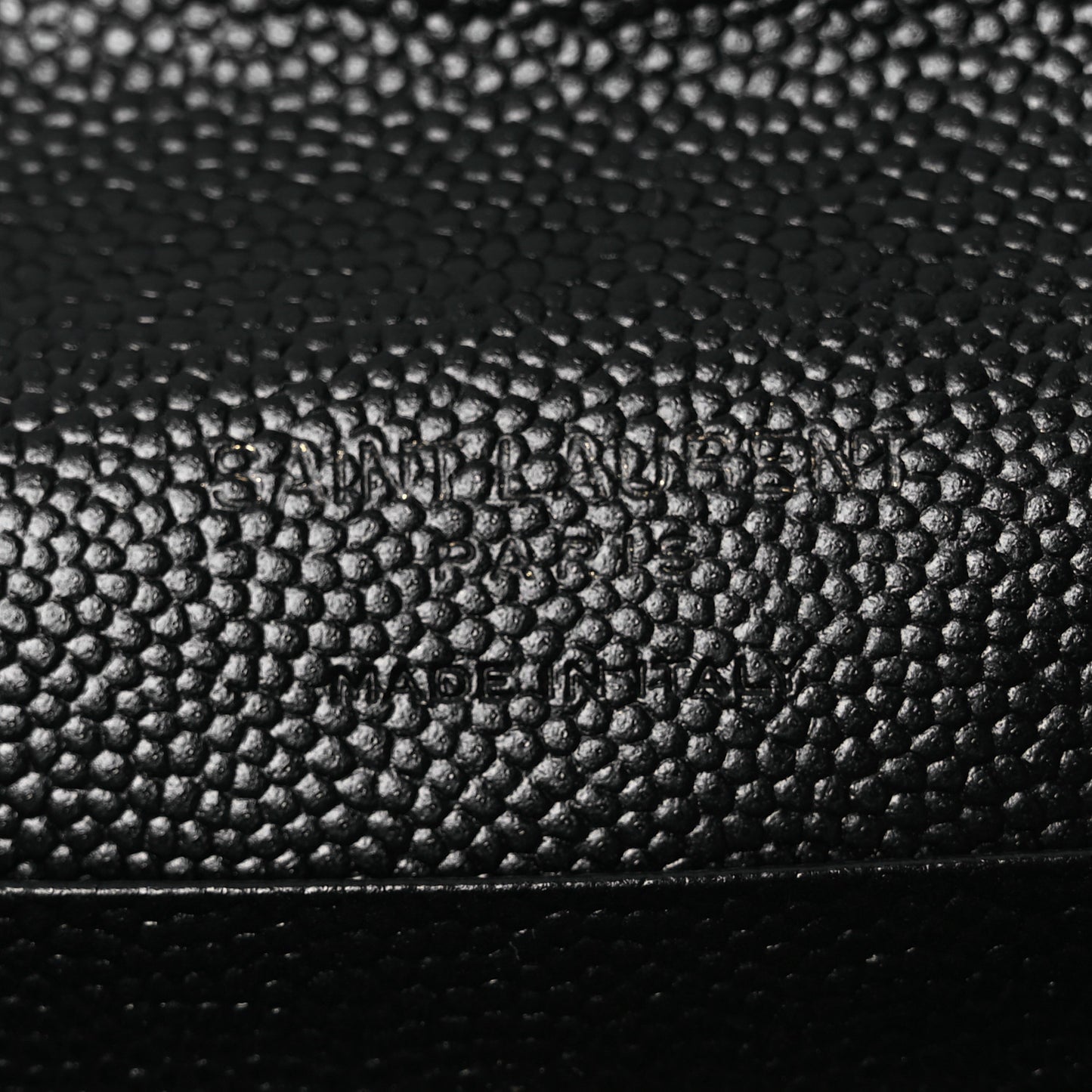 Grain De Poudre Matelasse Chevron Small Monogram Envelope Wallet Black
