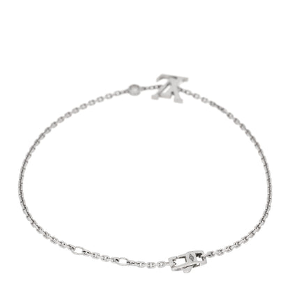 Louis Vuitton 18K White Gold Diamond Idylle Blossom LV Bracelet 2 of 4