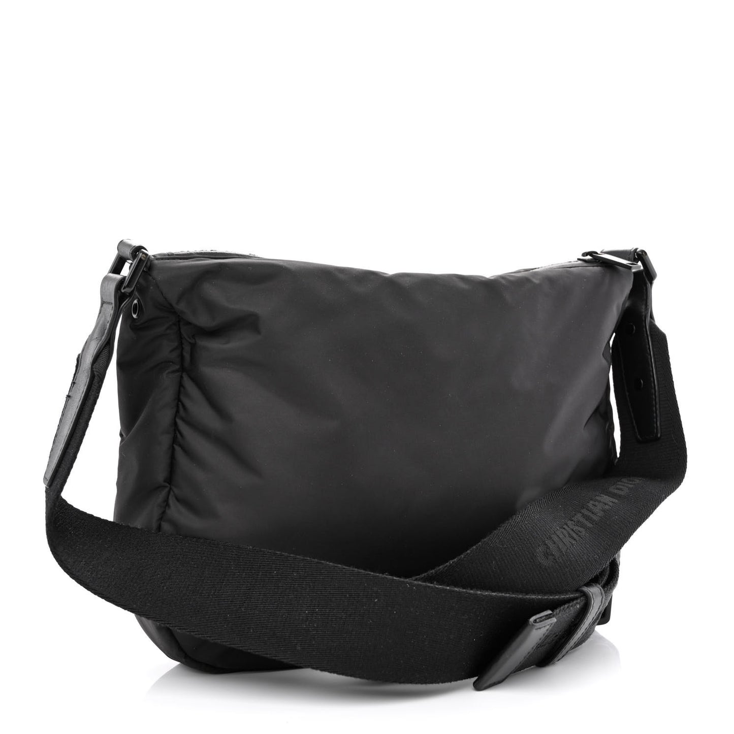 HOMME Nylon Saddle Messenger Bag Black